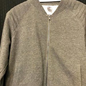 Athletic works soft gray bomber style jacket